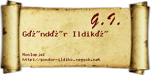 Göndör Ildikó névjegykártya