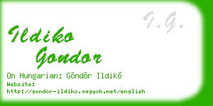 ildiko gondor business card